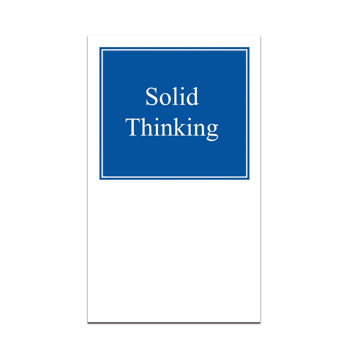 pocket card with solid thinking message