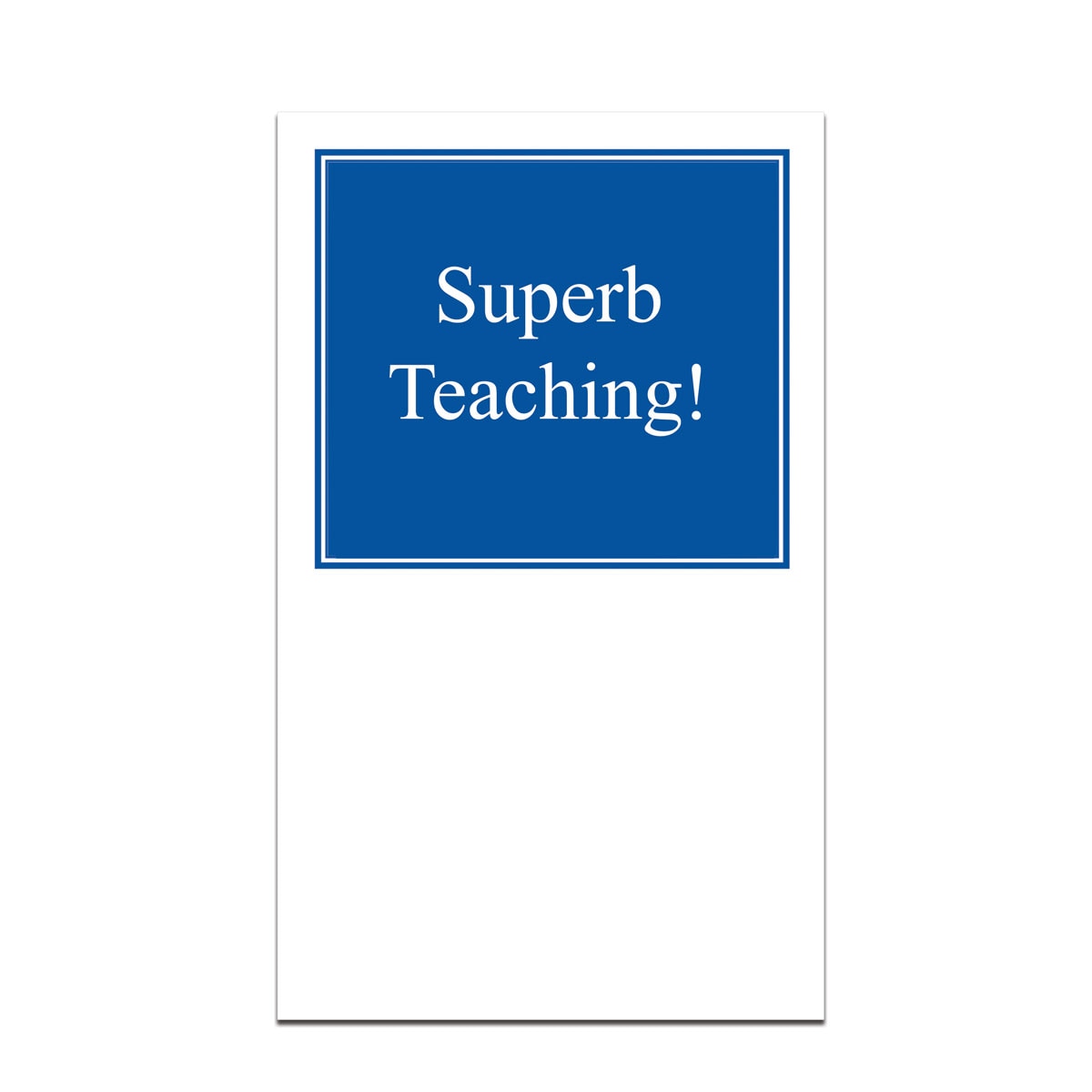 pocket card with superb teaching message