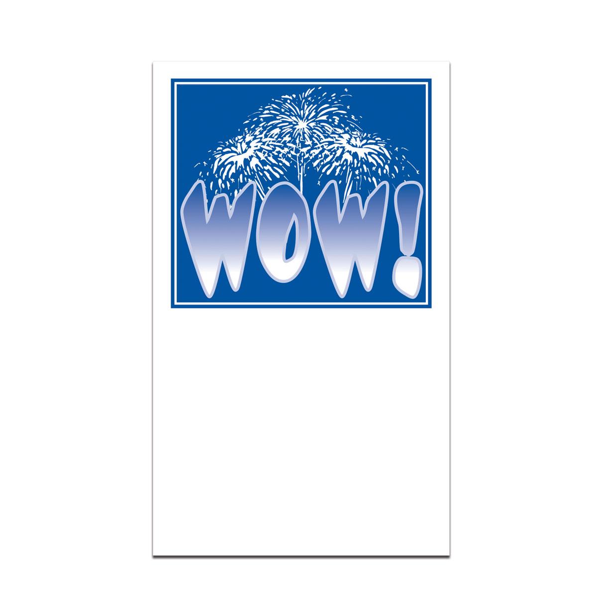 pocket card with wow message