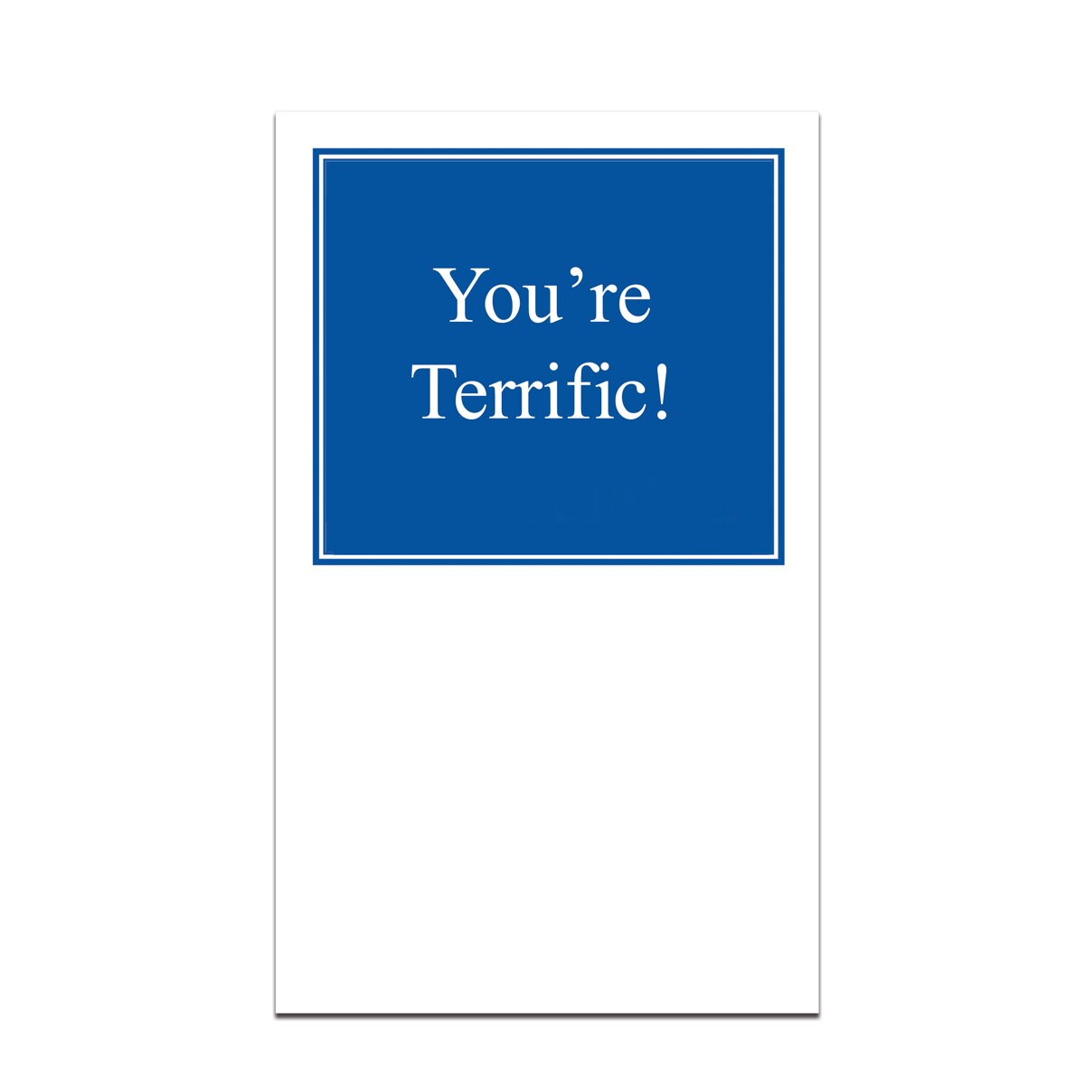 pocket card with you're terrific message