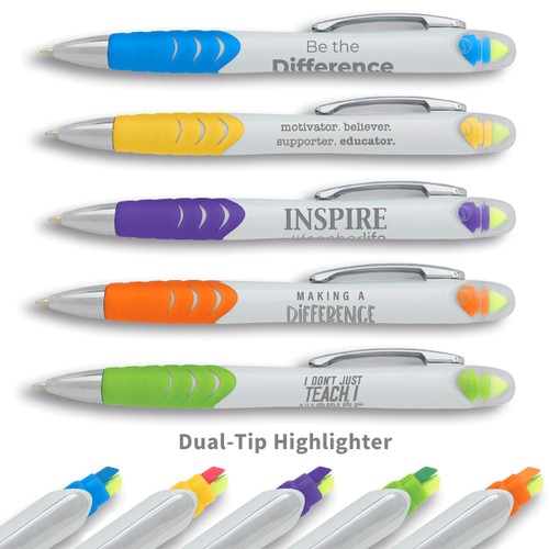 dual tip highlighters for positive pen pack