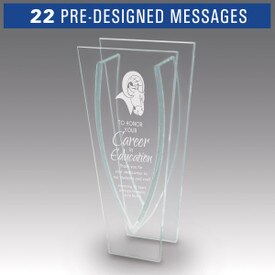 premium jade vase with career in education message