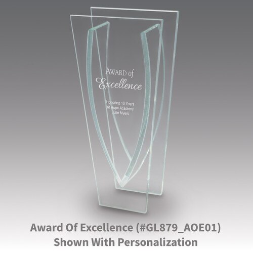 premium jade vase with award of excellence message