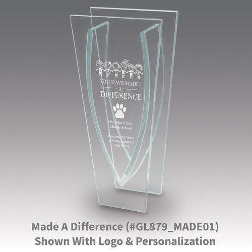 premium jade vase with you have made a difference message
