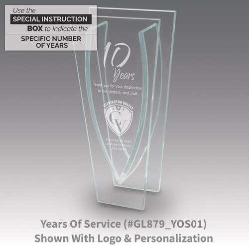 premium jade vase with years of service message