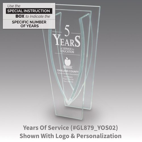 premium jade vase with years of service message