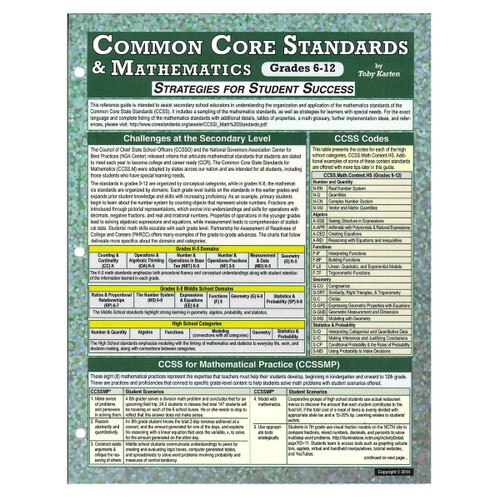 common core standards and math grades 6-12