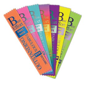colorful satin ribbons with foil-stamped uplifting words