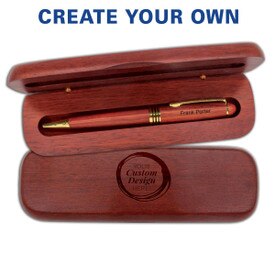 create your own option on a rosewood pen case with a personalized rosewood pen