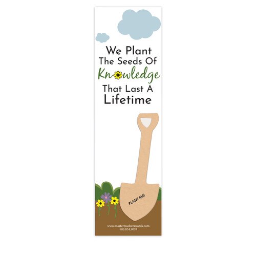 This Seed Paper Bookmark Grows Wildflowers and Features The Inspirational Message “We Plant The Seeds Of Knowledge That Last A Lifetime”