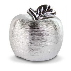 silver spun ceramic apple