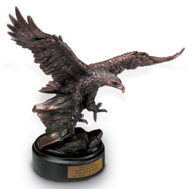 Soaring heights eagle award with brass plate for personalization