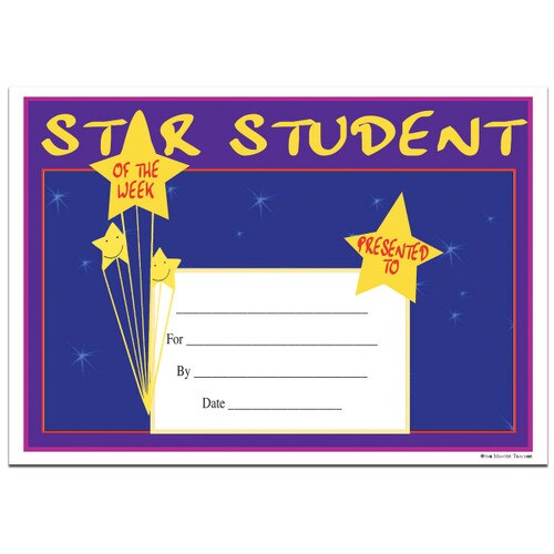 star student certificate