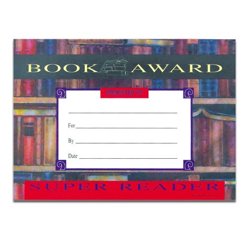 book award super reader certificate