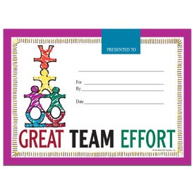 great team effort certificate
