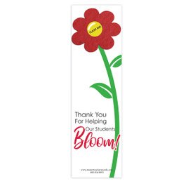 This Seed Paper Bookmark Grows Wildflowers and Features The Inspirational Message “Thank You For Helping Our Students Bloom”