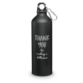 24oz. carabiner canteen featuring the inspirational message Thank You For Making A Difference. 5 colors to choose from.