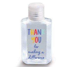 2 oz. Antibacterial Hand Sanitizer Gel Featuring The Motivational Message “Thank You For Making A Difference"