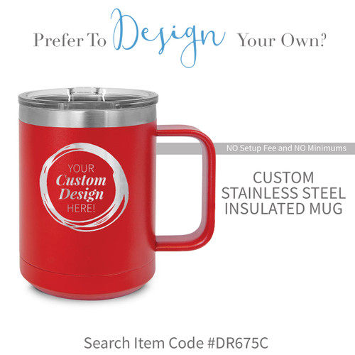 create your own red stainless steel mug