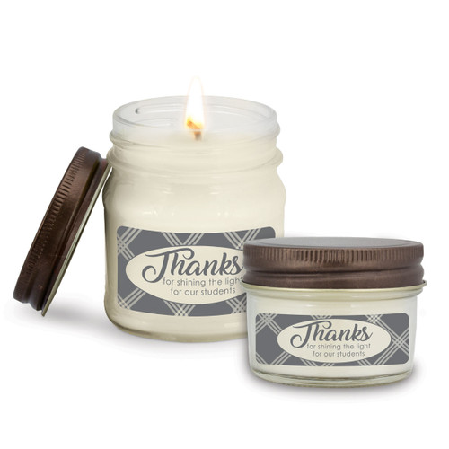 This Thanks For Shining The Light Mason Jar Candle Is the Perfect Practical Gift for Teacher Appreciation