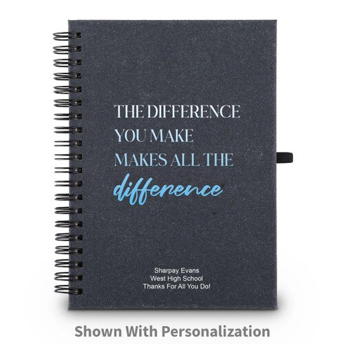the difference you make spiral journal with personalization
