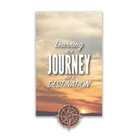 compass lapel pin with message card