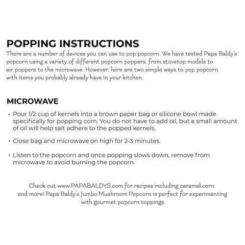 instruction for popping popcorn