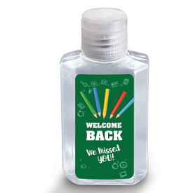 2 oz. Antibacterial Hand Sanitizer Gel Featuring The Inspirational Message “Welcome Back”