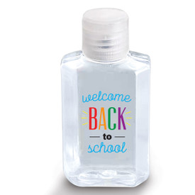 2 oz. Antibacterial Hand Sanitizer Gel Featuring The Inspirational Message: Welcome Back To School