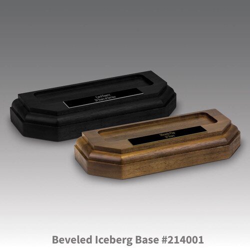 black and brown beveled iceberg bases