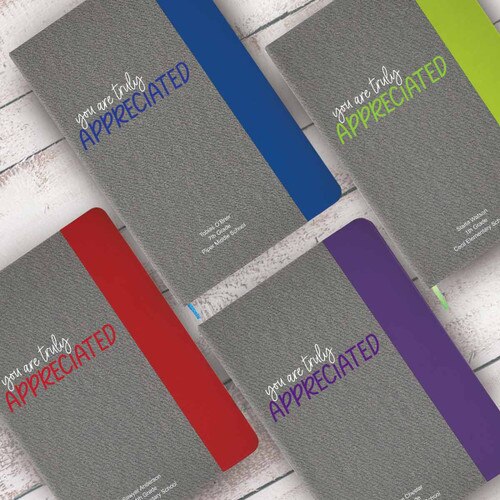 several color options for heather gray journal