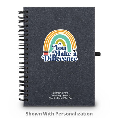 you make a difference spiral journal with personalization