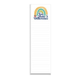 This Notepad For Teachers Includes 75 Sheets Of Paper. Each Featuring The Saying You Make A Difference.