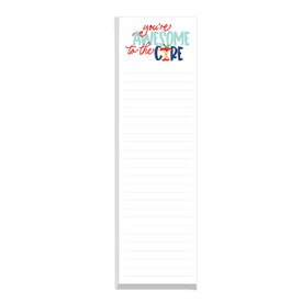 This Notepad For Teachers Includes 75 Sheets Of Paper. Each Featuring The Saying You're Awesome To The Core.